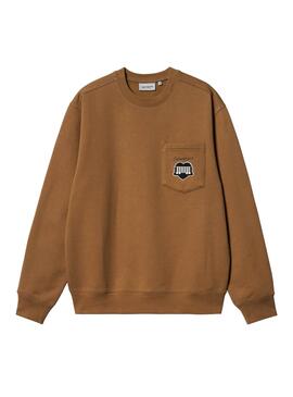 Sweatshirt Carhartt Heart Train braun für herren