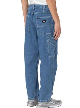 Hose Jeans Dickies Garyville mittelblauer Denim für herren