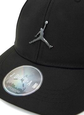 Cap Jordan Jumpman Metal Curve Brim Schwarz für jungen und mädchen