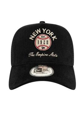 Kappe New Era Cord Trucker Schwarz für damen und herren