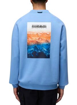 Sweatshirt Napapijri Rollin blau für männer