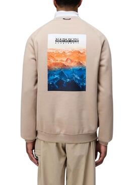 Sweatshirt Napapijri Rollin beige für männer