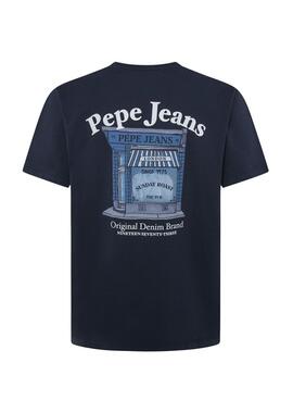 T-Shirt Pepe Jeans Somerton in Marineblau für männer