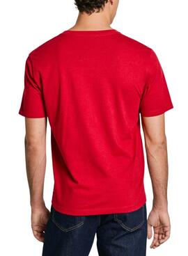 T-Shirt Pepe Jeans Eggo rot für herren