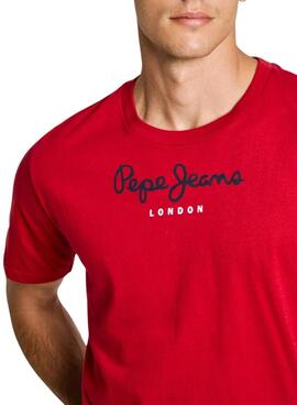 T-Shirt Pepe Jeans Eggo rot für herren