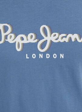 T-Shirt Pepe Jeans Abel blau für herren