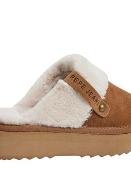 Clogs Pepe Jeans Dissy in Kamel und Beige für frauen