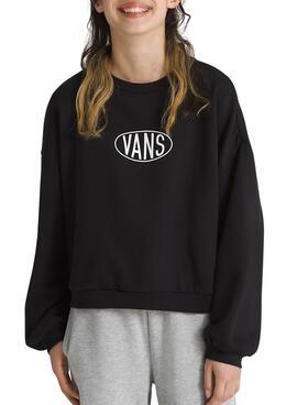 Sweatshirt Vans Name Drop schwarz für mädchen