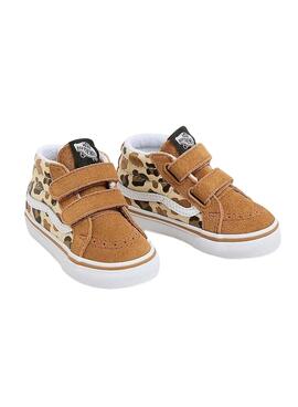 Turnschuhe Vans SK8 Mid Leopard in Kamel für mädchen