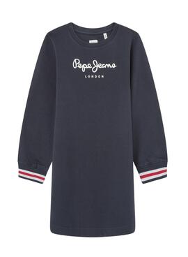 Kleid Pepe Jeans Tori aus Baumwolle marineblau für mädchen