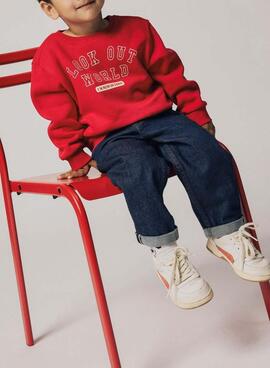 Sweatshirt Name It Lew Mini in Rot für jungen