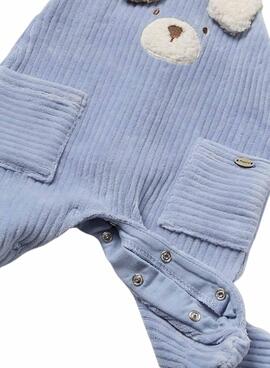 Strampler Mayoral Teddy Corduroy blau für Babys