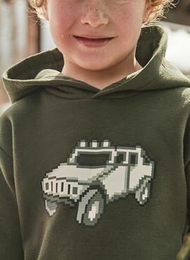 Sweatshirt Mayoral Gummidruck grün für jungen