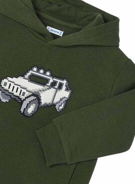 Sweatshirt Mayoral Gummidruck grün für jungen