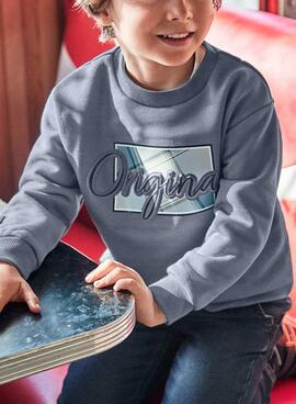 Sweatshirt Mayoral Embossed grau für jungen