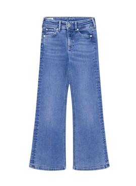 Hose Pepe Jeans Slim Fit Flare blau