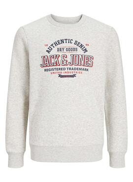 Sweatshirt Jack and Jones Logo grau für jungen