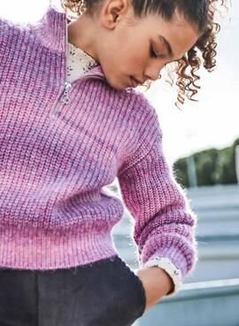 Pullover Mayoral mit Reißverschluss in Lila-Gradient für mädchen