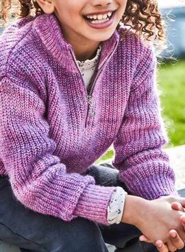 Pullover Mayoral mit Reißverschluss in Lila-Gradient für mädchen