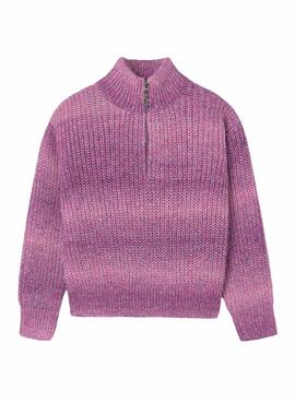 Pullover Mayoral mit Reißverschluss in Lila-Gradient für mädchen