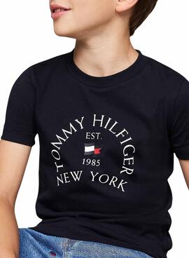 T-Shirt Tommy Hilfiger Nautical in Marineblau für jungen