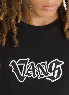 T-shirt Vans Skelett Schwarz für jungen