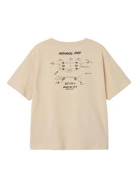 T-shirt Name It Lasso beige für jungen