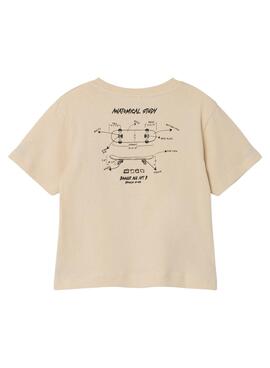 T-shirt Name It Lasso Mini beige für jungen