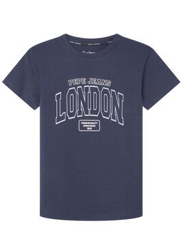 T-shirt Pepe Jeans Baley in Marineblau für jungen