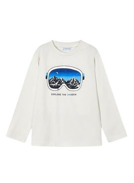 T-shirt Mayoral Brille weiß für jungen