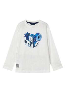 T-shirt Mayoral QR-Spiel weiß für jungen