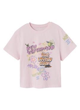 T-shirt Name It Flumuse Rosa für mädchen