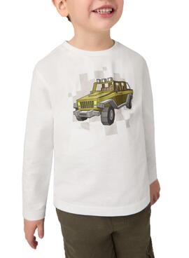 T-shirt Mayoral Auto weißes für jungen