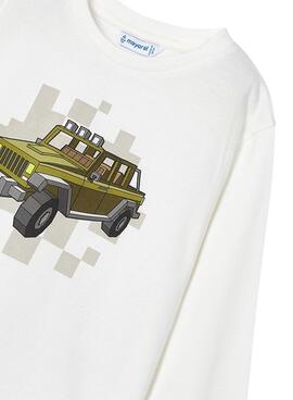 T-shirt Mayoral Auto weißes für jungen