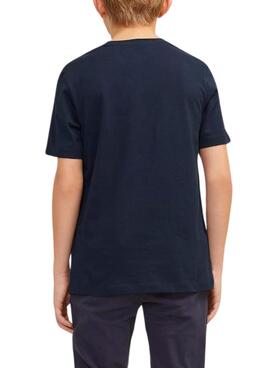 T-Shirt Jack and Jones Logo Marineblau für jungen