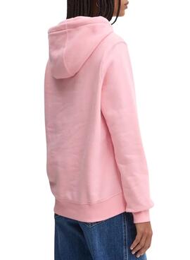 Sweatshirt Tommy Jeans Flag Regular rosa Kapuze für damen