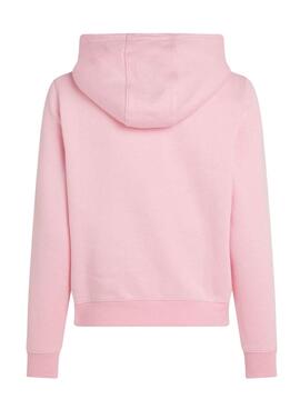 Sweatshirt Tommy Jeans Flag Regular rosa Kapuze für damen