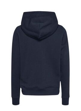 Sweatshirt Tommy Jeans Essential Logo mit Kapuze marineblau für damen