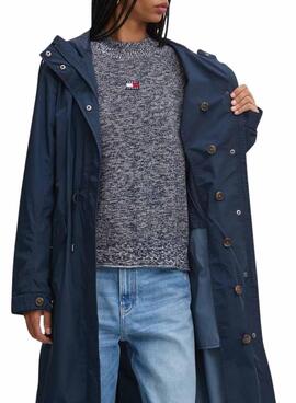 Parka Tommy Jeans 2 in 1 Technik blau für Damen.