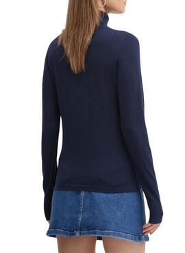 Pullover Tommy Jeans gerippt marineblau für damen