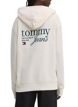 Hoodie Tommy Jeans Luxe Oversize beige für frauen