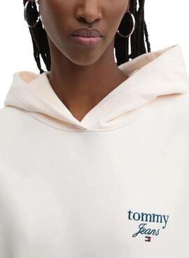 Hoodie Tommy Jeans Luxe Oversize beige für frauen