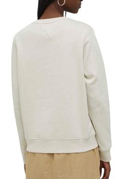 Sudadera Tommy Jeans Linear beige für frauen