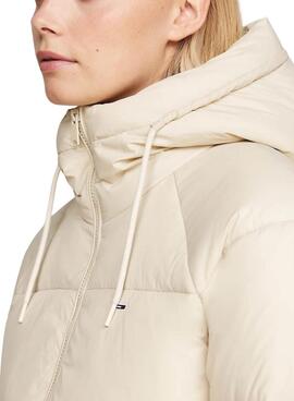 Jacke Tommy Jeans gesteppter Vail beige für damen