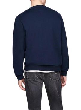 Pullover Tommy Jeans Crest Marine für männer