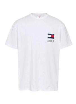 T-Shirt Tommy Jeans Novelty weiß mit Druck auf dem Rücken für herren