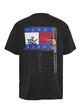 T-shirt Tommy Jeans Fun Novelty Schwarz für herren