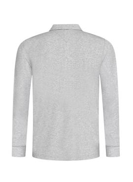 Polo Tommy Jeans Placket grau für herren