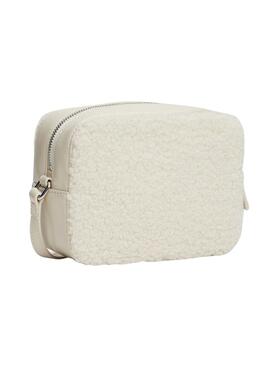 Tasche Tommy Jeans Umhängetasche Sherpa beige für damen