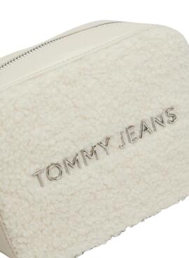 Tasche Tommy Jeans Umhängetasche Sherpa beige für damen